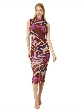 Sanctuary Love Like No Other Mesh high neck midi dress with built in slip